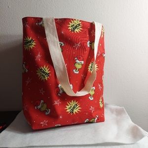 Grinch christmas child size tote bag